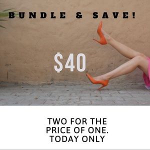 Add any two pairs of shoes to a bundle for $40!